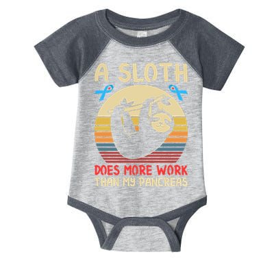 A Sloth Does More Work Than My Pancreas Infant Baby Jersey Bodysuit