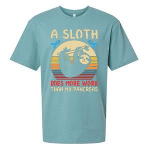 A Sloth Does More Work Than My Pancreas Sueded Cloud Jersey T-Shirt