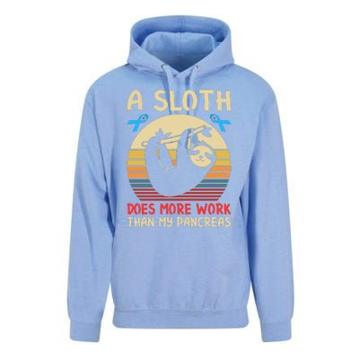 A Sloth Does More Work Than My Pancreas Unisex Surf Hoodie