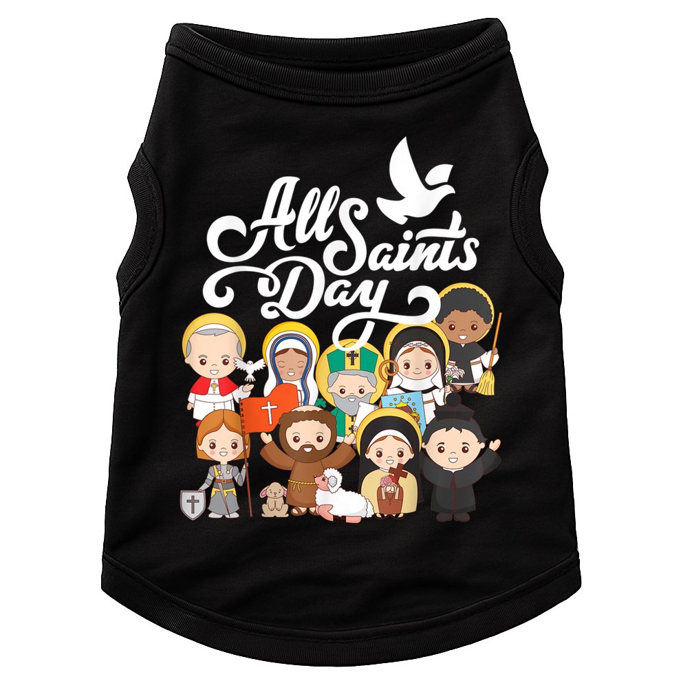 All Saints Day Kids Catholic St Francis Therese Joan Of Arc Doggie Tank