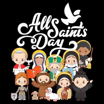 All Saints Day Kids Catholic St Francis Therese Joan Of Arc T-Shirt