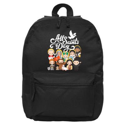 All Saints Day Kids Catholic St Francis Therese Joan Of Arc 16 in Basic Backpack