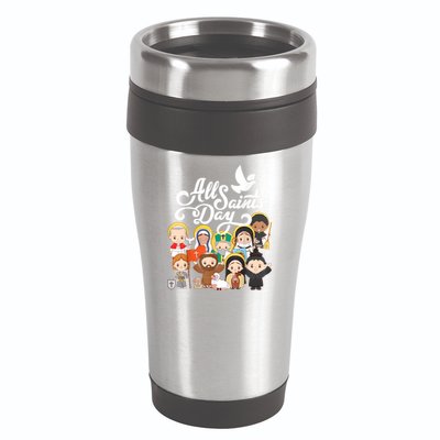All Saints Day Kids Catholic St Francis Therese Joan Of Arc 16oz Travel Tumbler