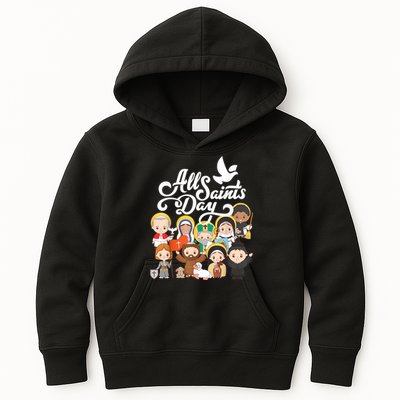All Saints Day Kids Catholic St Francis Therese Joan Of Arc Kids Hoodie
