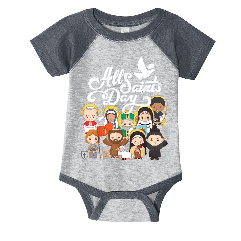 All Saints Day Kids Catholic St Francis Therese Joan Of Arc Infant Baby Jersey Bodysuit