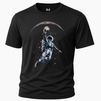 Astronaut Slam Dunk Space Basketball Cooling Performance Crew T-Shirt