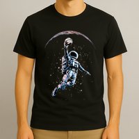 Astronaut Slam Dunk Space Basketball T-Shirt