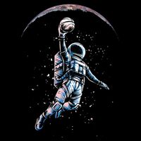 Astronaut Slam Dunk Space Basketball Sustainable Bucket Hat
