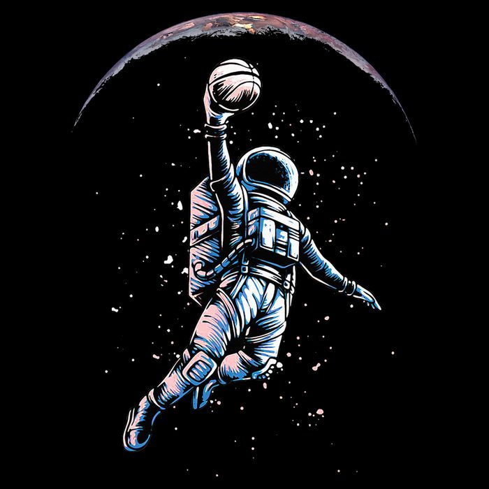 Astronaut Slam Dunk Space Basketball Sustainable Bucket Hat