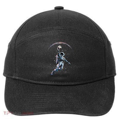 Astronaut Slam Dunk Space Basketball 7-Panel Snapback Hat