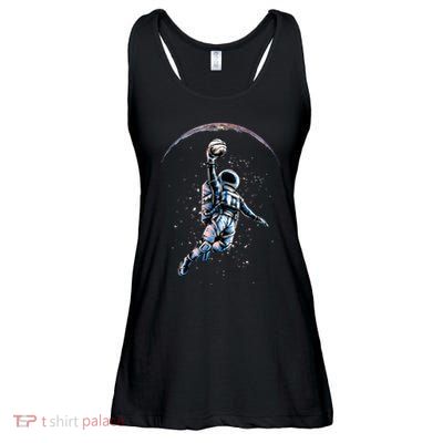 Astronaut Slam Dunk Space Basketball Ladies Essential Flowy Tank
