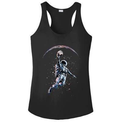 Astronaut Slam Dunk Space Basketball Ladies PosiCharge Competitor Racerback Tank