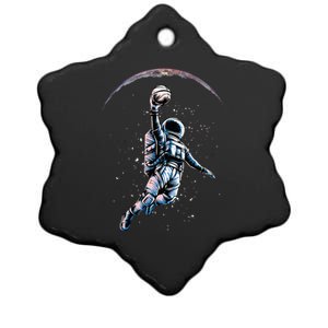 Astronaut Slam Dunk Space Basketball Ceramic Star Ornament