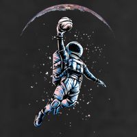 Astronaut Slam Dunk Space Basketball Golf Towel