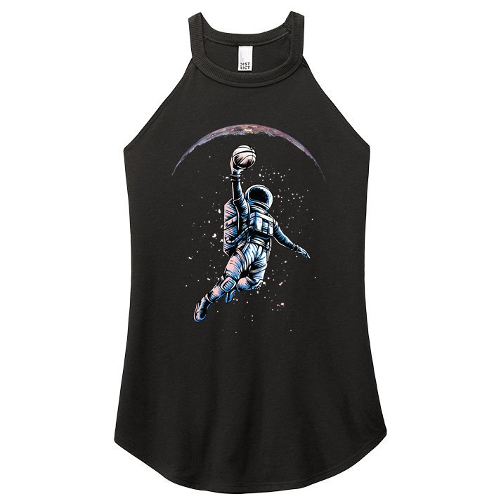 Astronaut Slam Dunk Space Basketball Women's Perfect Tri Rocker Tank