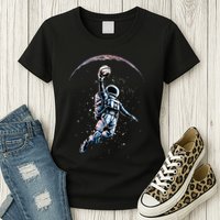 Astronaut Slam Dunk Space Basketball Womens T-Shirt