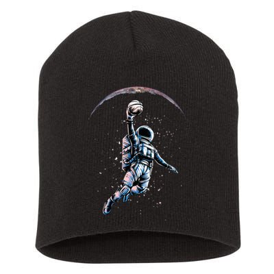 Astronaut Slam Dunk Space Basketball Short Acrylic Beanie