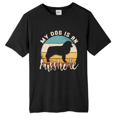 Australian Shepherd Dog Is An Ausshole Retro Aussie Shepherd Gift Tall Fusion ChromaSoft Performance T-Shirt