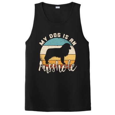 Australian Shepherd Dog Is An Ausshole Retro Aussie Shepherd Gift PosiCharge Competitor Tank