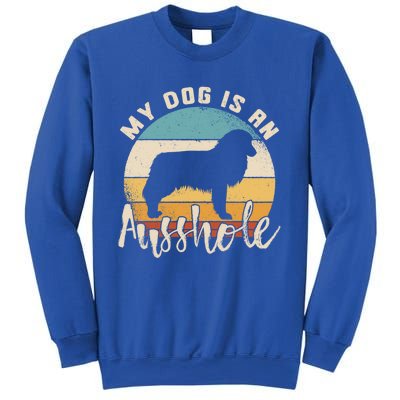 Australian Shepherd Dog Is An Ausshole Retro Aussie Shepherd Gift Sweatshirt