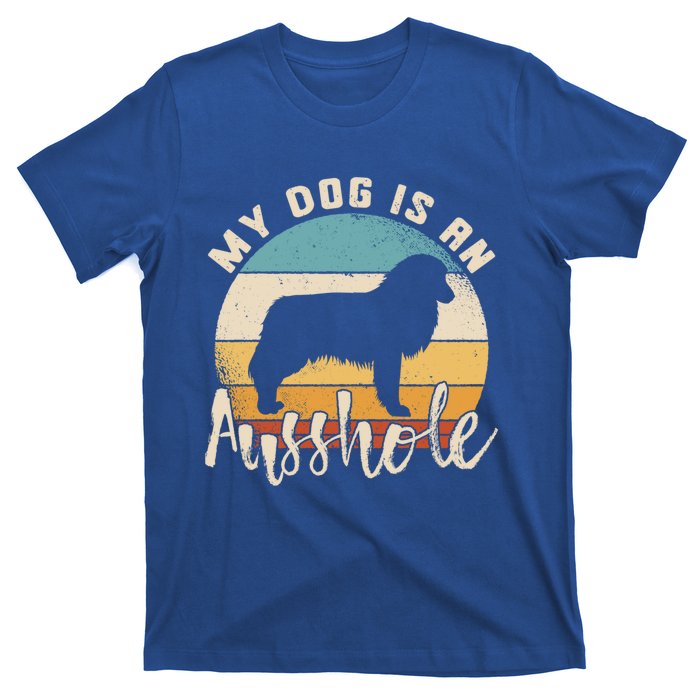 Australian Shepherd Dog Is An Ausshole Retro Aussie Shepherd Gift T-Shirt