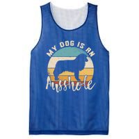 Australian Shepherd Dog Is An Ausshole Retro Aussie Shepherd Gift Mesh Reversible Basketball Jersey Tank