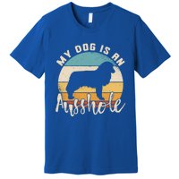 Australian Shepherd Dog Is An Ausshole Retro Aussie Shepherd Gift Premium T-Shirt