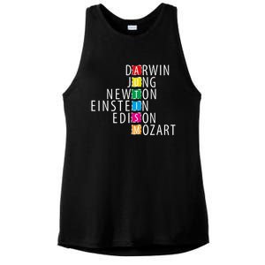 Autism Support Darwin Jung Newton Einste In Edison Mozart Ladies PosiCharge Tri-Blend Wicking Tank