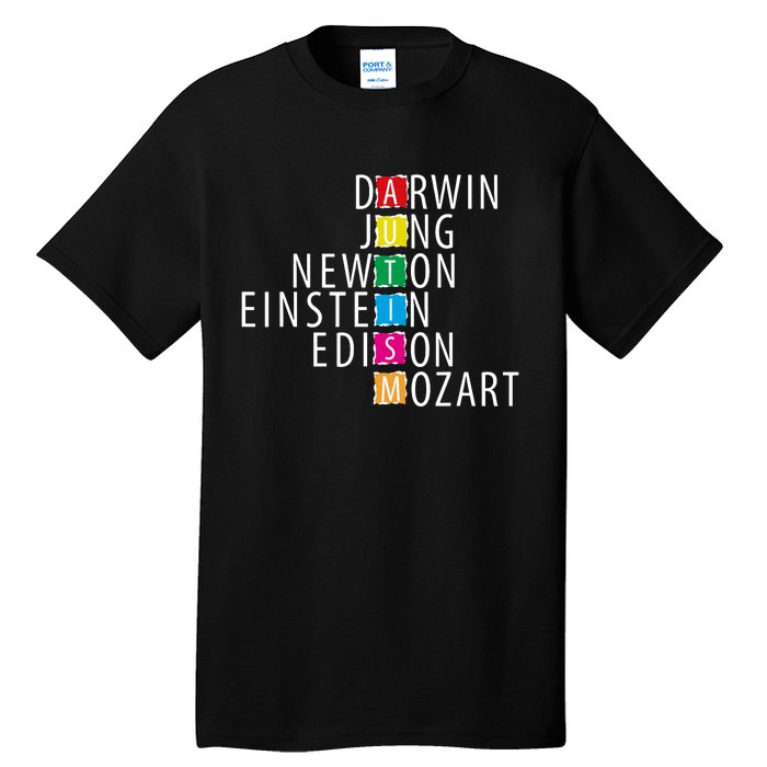 Autism Support Darwin Jung Newton Einste In Edison Mozart Tall T-Shirt