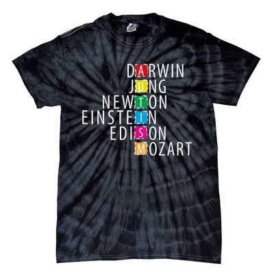 Autism Support Darwin Jung Newton Einste In Edison Mozart Tie-Dye T-Shirt