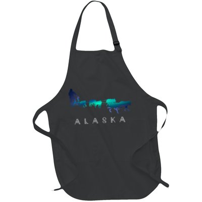 Alaska Sled Dogs Mushing Sled Dog Team A.U.R.O.R.A Borealis Scene Apron