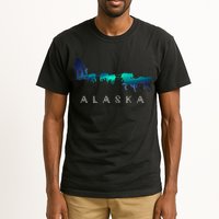 Alaska Sled Dogs Mushing Sled Dog Team A.U.R.O.R.A Borealis Scene Tall T-Shirt