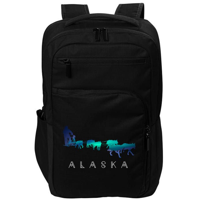 Alaska Sled Dogs Mushing Sled Dog Team A.U.R.O.R.A Borealis Scene Impact Tech Backpack