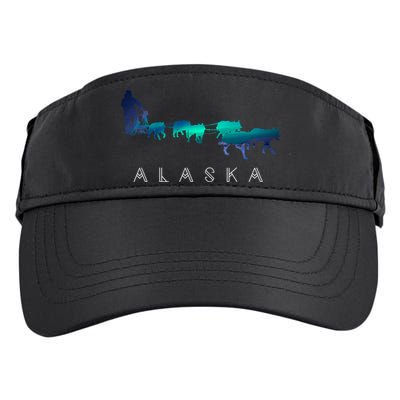 Alaska Sled Dogs Mushing Sled Dog Team A.U.R.O.R.A Borealis Scene Adult Drive Performance Visor
