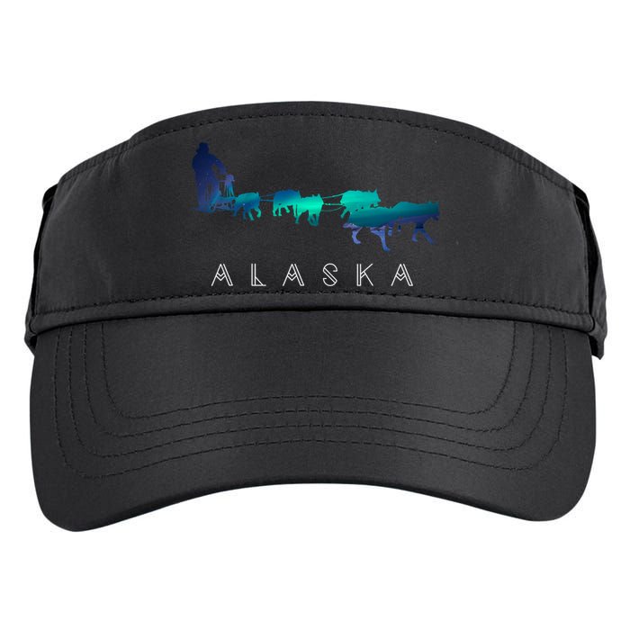 Alaska Sled Dogs Mushing Sled Dog Team A.U.R.O.R.A Borealis Scene Adult Drive Performance Visor