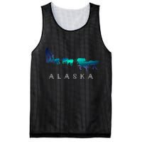 Alaska Sled Dogs Mushing Sled Dog Team A.U.R.O.R.A Borealis Scene Mesh Reversible Basketball Jersey Tank
