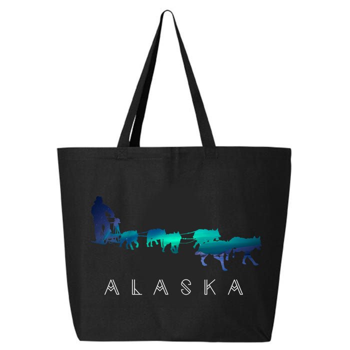 Alaska Sled Dogs Mushing Sled Dog Team A.U.R.O.R.A Borealis Scene 25L Jumbo Tote