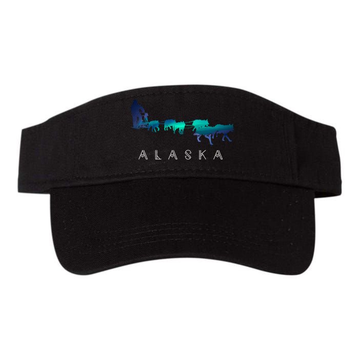 Alaska Sled Dogs Mushing Sled Dog Team A.U.R.O.R.A Borealis Scene Visor