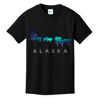 Alaska Sled Dogs Mushing Sled Dog Team A.U.R.O.R.A Borealis Scene Kids T-Shirt