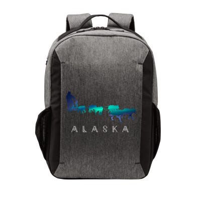 Alaska Sled Dogs Mushing Sled Dog Team A.U.R.O.R.A Borealis Scene Vector Backpack