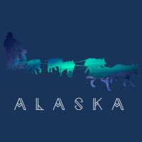 Alaska Sled Dogs Mushing Sled Dog Team A.U.R.O.R.A Borealis Scene Infant Baby Jersey Bodysuit