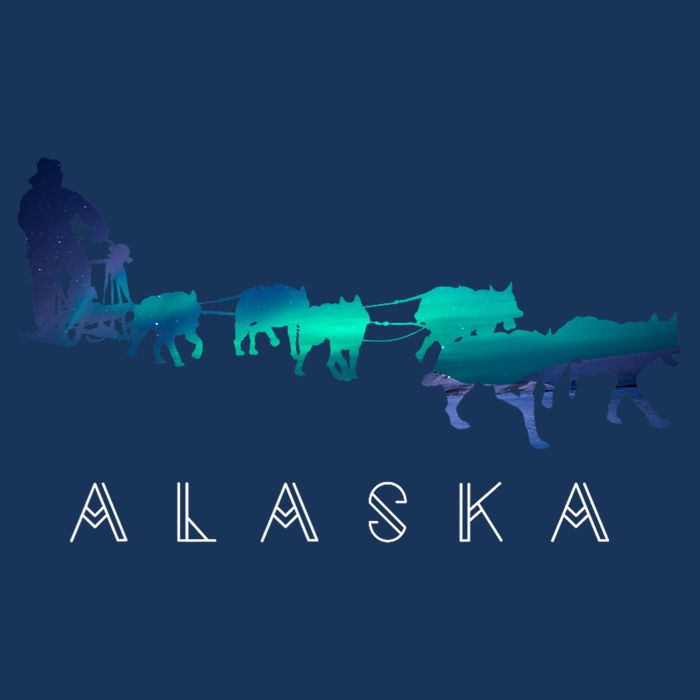 Alaska Sled Dogs Mushing Sled Dog Team A.U.R.O.R.A Borealis Scene Infant Baby Jersey Bodysuit