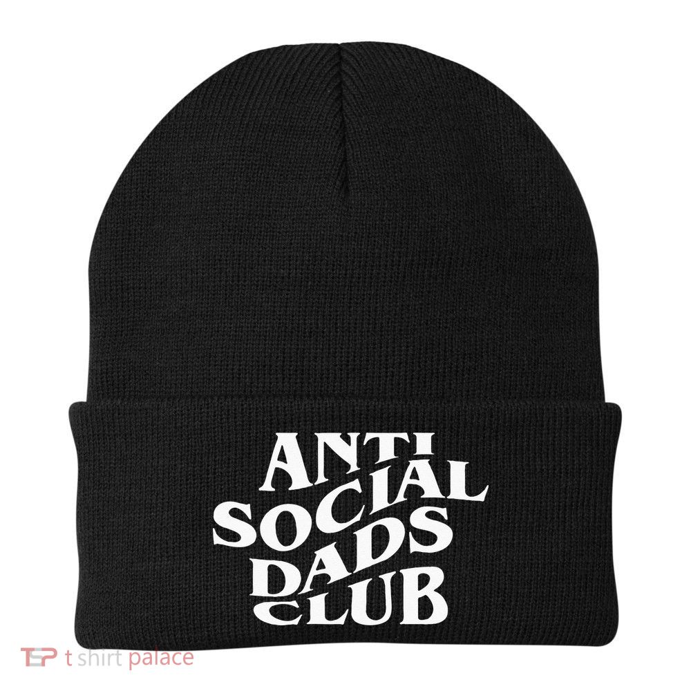Anti Social Dads Club Funny Fathers Day Beanie