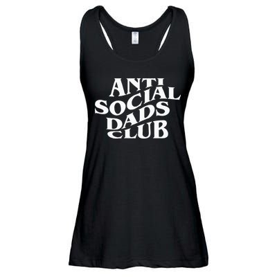 Anti Social Dads Club Funny Fathers Day Ladies Essential Flowy Tank