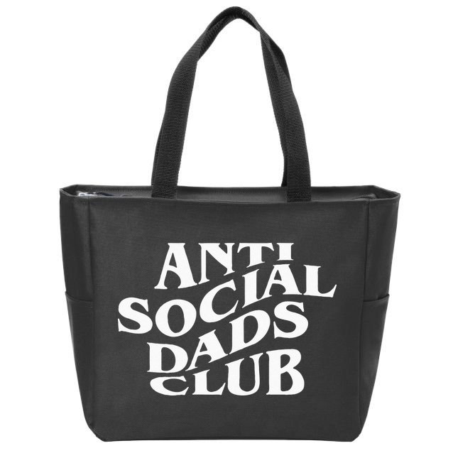 Anti Social Dads Club Funny Fathers Day Zip Tote Bag