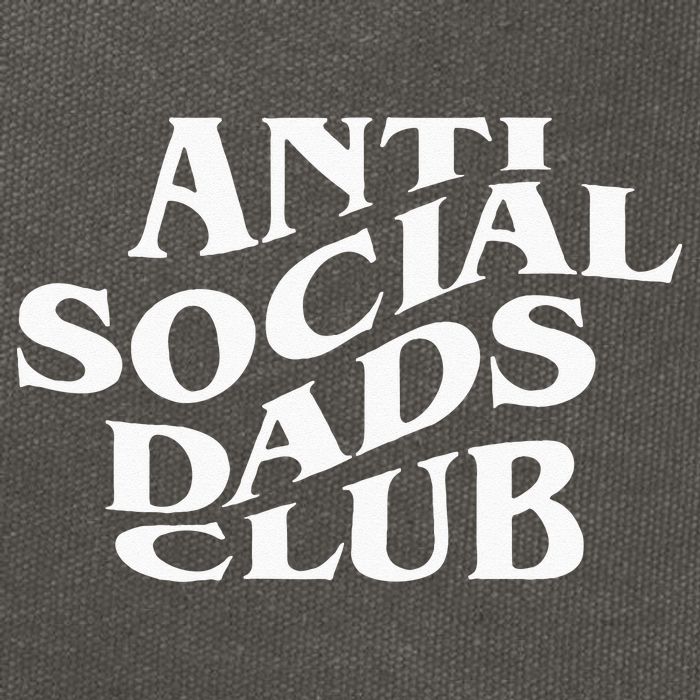 Anti Social Dads Club Funny Fathers Day Cotton Canvas Backpack