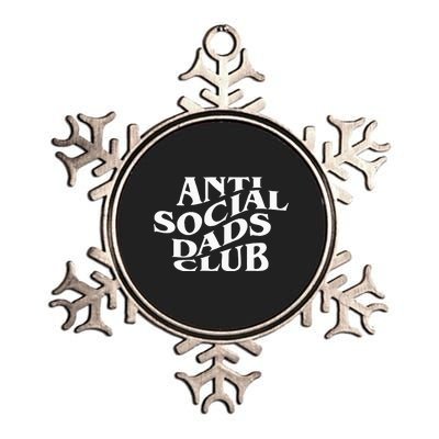 Anti Social Dads Club Funny Fathers Day Metallic Star Ornament