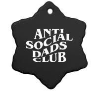 Anti Social Dads Club Funny Fathers Day Ceramic Star Ornament