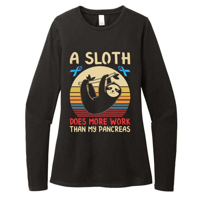 A Sloth Does More Work Than My Pancreas Womens CVC Long Sleeve Shirt