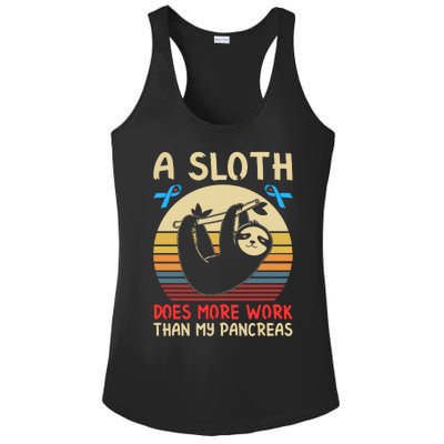 A Sloth Does More Work Than My Pancreas Ladies PosiCharge Competitor Racerback Tank